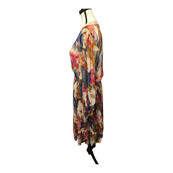 Sundance Trieste Romance Dress Womens PXS Chiffon Ruffles Artsy Cottagecore - Picture 2 of 16